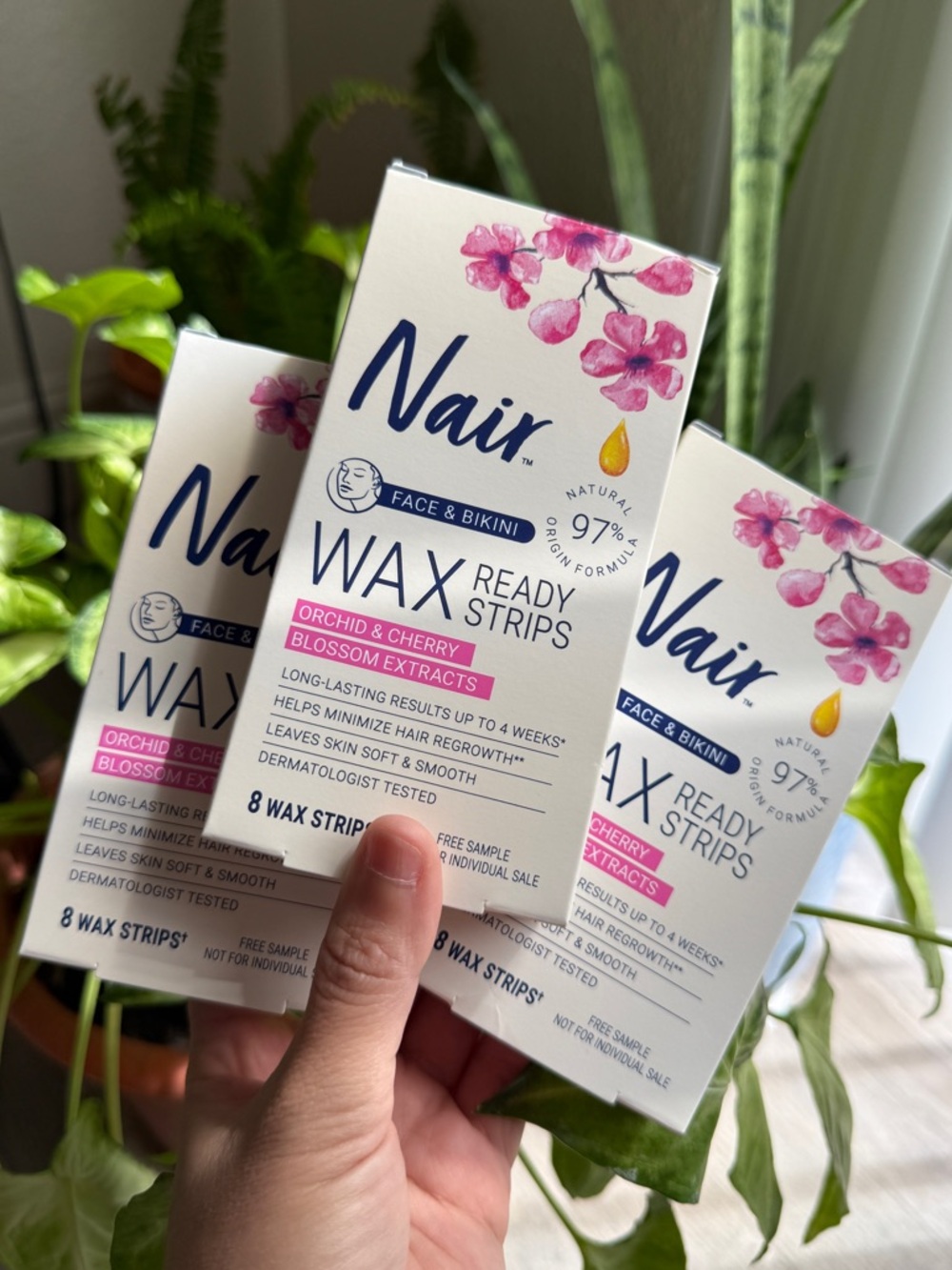 Nair Wax Ready-Strips for Face – 3 Packs (8 Strips Each) | Brand New